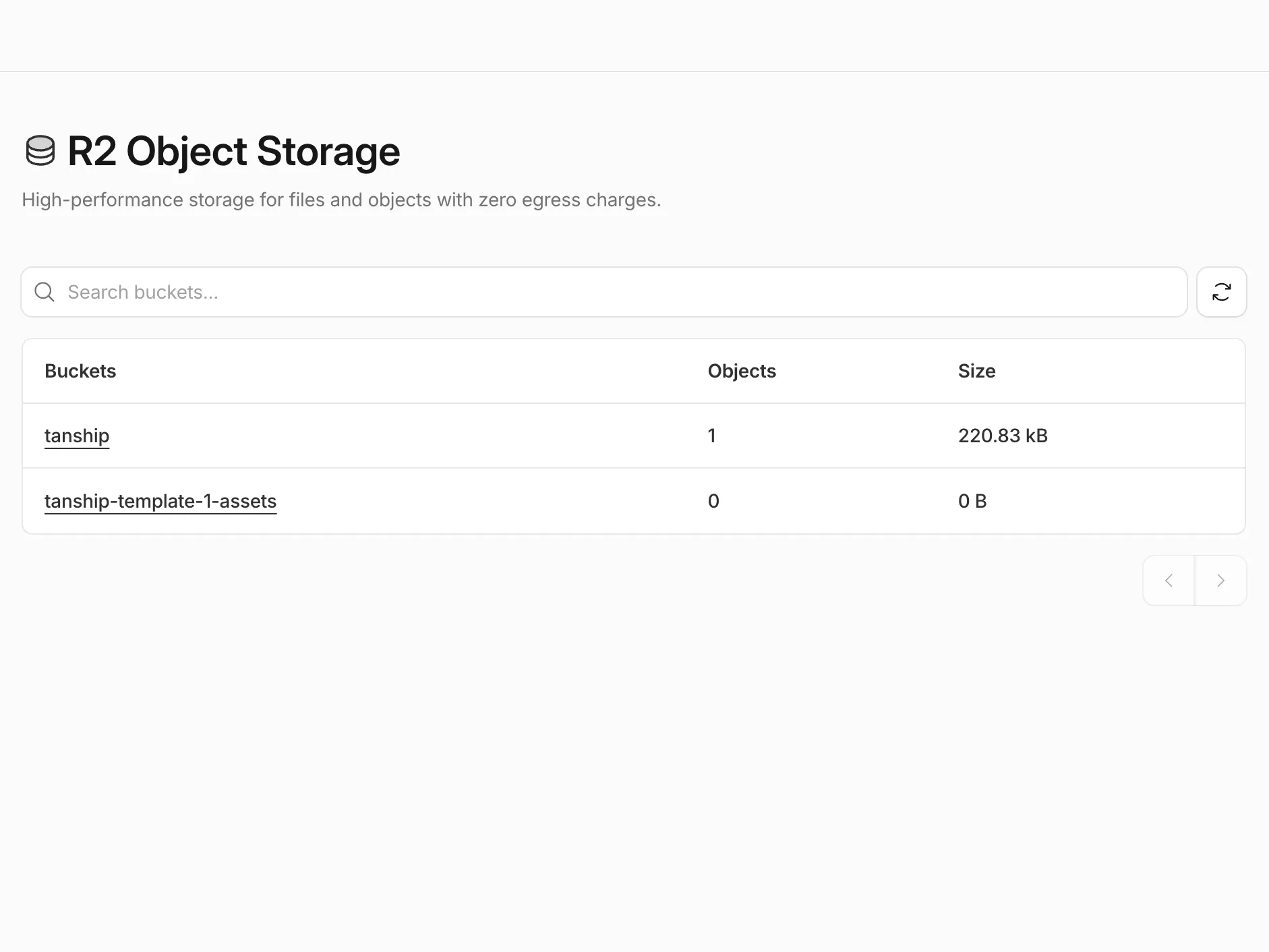 R2 storage preview - Light Mode