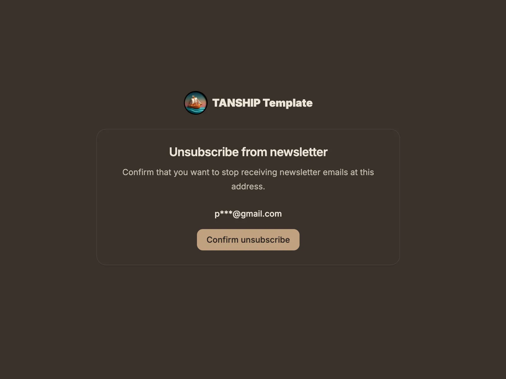 newsletter and contact form preview - Dark Mode