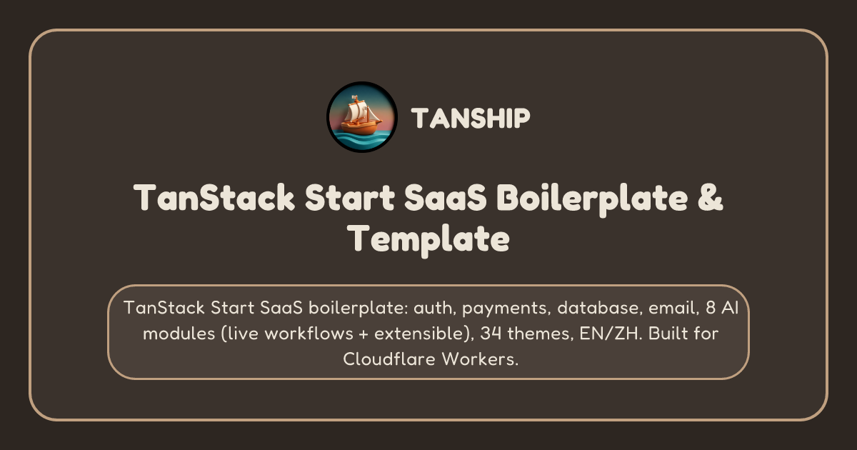 TanStack Start SaaS Boilerplate